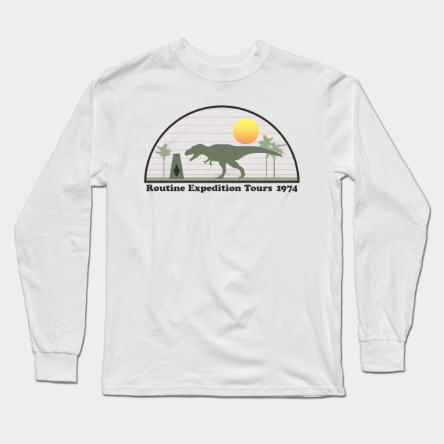 Routine Expedition Tours 1974 Long Sleeve T-Shirt by GloopTrekker